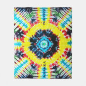 レインボー鮮やかカラーの編みパーソナライズされた込み フリースブランケット (正面)