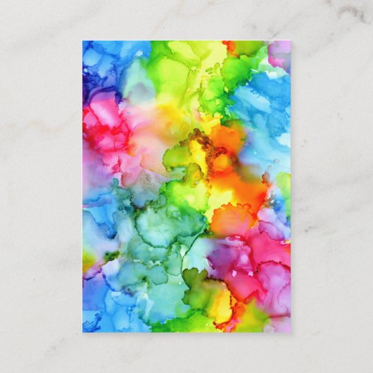 レインボー鮮やかジュエリーネックレスイヤリングディスプレイ 名刺 (裏面)