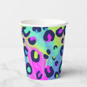 レインボー鮮やかチェタプリント 紙コップ (裏面)
