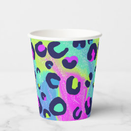 レインボー鮮やかチェタプリント 紙コップ