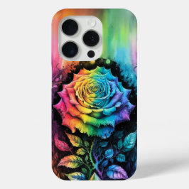 レインボー鮮やかバラ iPhone 15 PROケース
