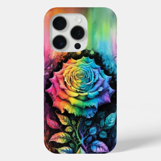 レインボー鮮やかバラ Case-Mate iPhoneケース (裏面)