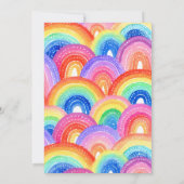 レインボー鮮やかバースデーパーティーへの招待 招待状 (裏面)
