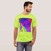 レインボー鮮やかパタカラフルーンデザイン Tシャツ (正面フル)
