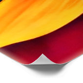 レインボー鮮やかフラワー抽象芸術 ポスター (角)