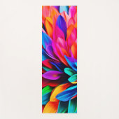 レインボー鮮やかフラワー抽象芸術 ヨガマット (正面)