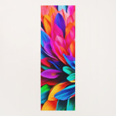 レインボー鮮やかフラワー抽象芸術 ヨガマット (裏面)