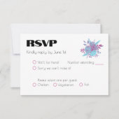 レインボー鮮やかフローラ結婚ズ 出欠カード (正面)