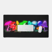 レインボー鮮やかマ白熱［赤熱］光を放つッシュルーム デスクマット (キーボード&マウス)