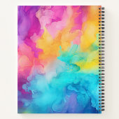 レインボー鮮やか絵画の構図ノート ノートブック (裏面)