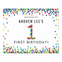 レインボー1歳の誕生日パーティーへようこそ