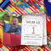 レインボー1歳の誕生日パーティー、フォトファースト誕生日I