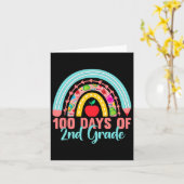 レインボー100日2年生100日目先生St カード (黄色い花)