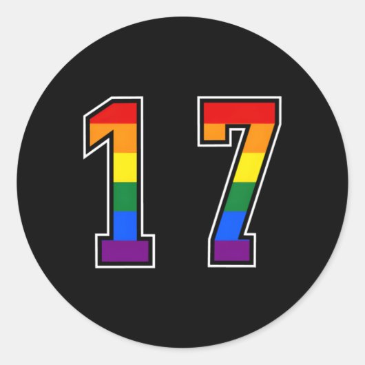 レインボー17チームジュニア番制服選手 ラウンドシール (正面)