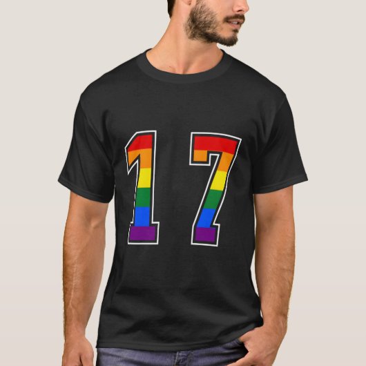 レインボー17チームジュニア番制服選手 Tシャツ (正面)