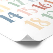 レインボー1-20教室デコール ポスター (角)