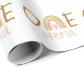 レインボー1thバースデーオンダーフル誕生日の好意 ラッピングペーパー (ロールコーナー)