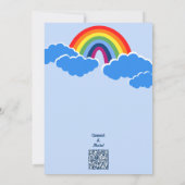 レインボー2歳の誕生日パーティー招待状 招待状 (裏面)