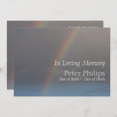 レインボー2葬祭発表 招待状 (正面/裏面)