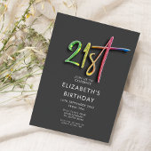 レインボー21歳の誕生日 招待状