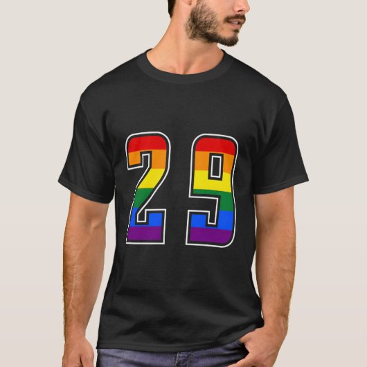 レインボー29チームジュニア番制服選手 Tシャツ (正面)