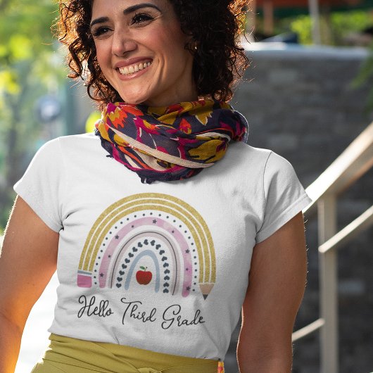 レインボー3年生の先生シャツ |新学期 Tシャツ