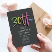 レインボー30歳の誕生日 招待状