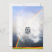 レインボー3rd誕生日パーティの招待状カード 招待状 (裏面)