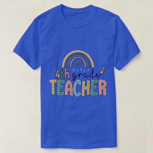 レインボー4級先生キンダー新学期 Tシャツ (デザイン正面)