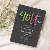 レインボー40歳の誕生日 招待状