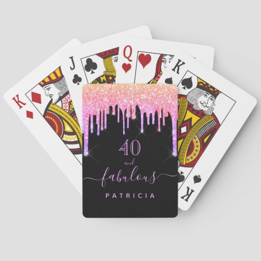 レインボー40素晴らしいグリッターブラックスパークルピンク トランプ