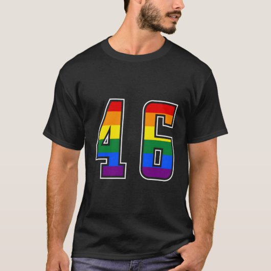 レインボー46チームジュニア番制服選手 Tシャツ (正面)