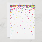 レインボー6thバースデーパーティー6誕生日 招待状 (裏面)