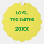 レインボー7層イタリアンクリスマスクッキー オーナメントカード (裏面)