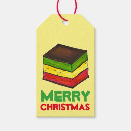 レインボー7層イタリアンクリスマスクッキー ギフトタグ (正面)
