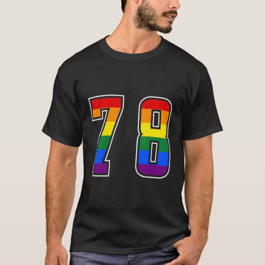 レインボー78チームジュニア番制服選手 Tシャツ (正面)