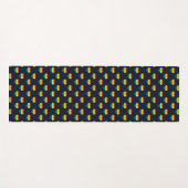 レインボー8ビットハートパターン ヨガマット (正面(横))