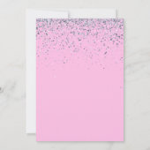 レインボー8thバースデーパーティーガールフォイルバルーンネオン 招待状 (裏面)