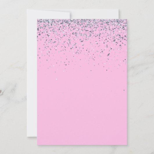 レインボー8thバースデーパーティーガールフォイルバルーンネオン 招待状 (裏面)