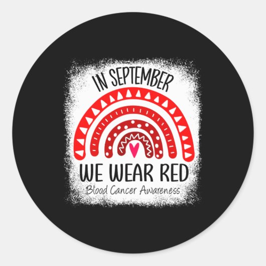 レインボー9月に我々は衣服赤血がん戦争 ラウンドシール (正面)