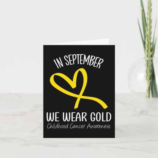 レインボー9月We衣服金ゴールド小児癌 カード (正面)