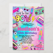 レインボー90の誕生日パーティーに戻る 招待状 (正面)
