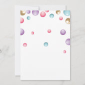 レインボー9thバースデーパーティー，ピンクバルーンガール 招待状 (裏面)