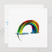 レインボー - あなたのことを想ってるよ！カード 招待状 (正面/裏面)