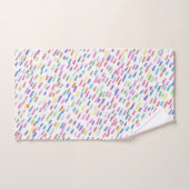 レインボー（ばちゃばちゃ）跳ねる  バスタオルセット (ハンドタオル)