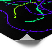 レインボー（ばちゃばちゃ）跳ねる ポスター (角)