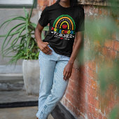 レインボー&アップルプレスクール先生グラフィック トライブレンドＴシャツ