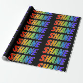 レインボー イニシャル "SHANE"; 楽しくてカラフル ラッピングペーパー (アンロールド)