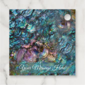 レインボー イリデセント アバロン シェル ビーチ パーティー フェイバータグ (裏面)