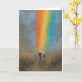 レインボー・ウィッシュ・グリーティング・カード カード (黄色い花)